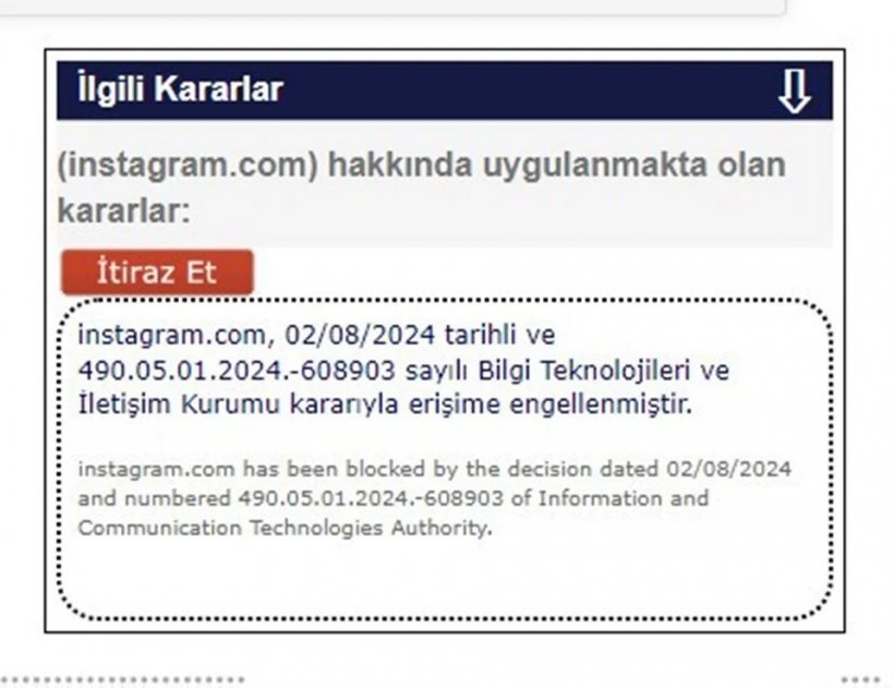 İnstagram erişim engeli getirildi: Yasak kararında Haniye detayı