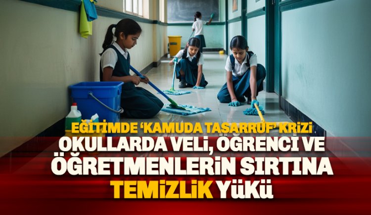 Okullarda temizlik veli, öğrenci ve öğretmenin sırtına yıkıldı