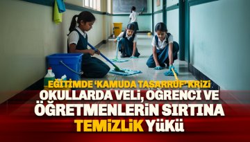 Okullarda temizlik veli, öğrenci ve öğretmenin sırtına yıkıldı