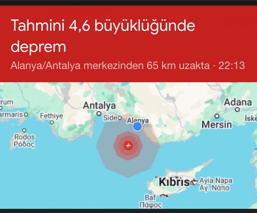 Son Dakika: Alanya'da şiddetli deprem