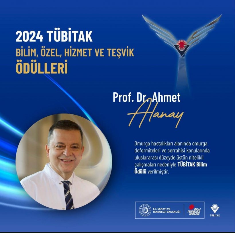 Alanyalı Prof. Dr. Ahmet Alanay'ın ödülünü Erdoğan takdim etti