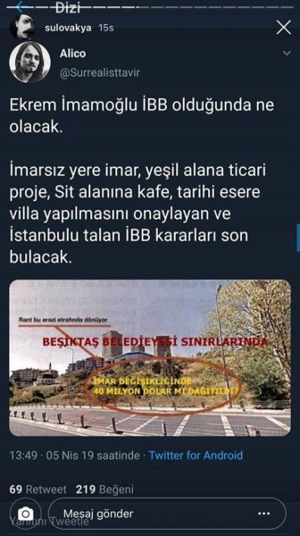 İmamoğlu İBB Başkanı Olduğunda Ne Olaca? İşte Alico'nun o paylaşımları