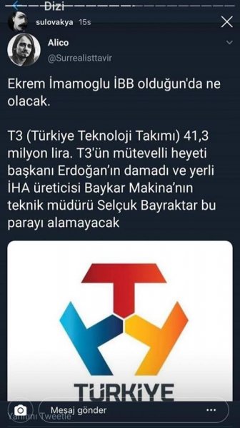 İmamoğlu İBB Başkanı Olduğunda Ne Olaca? İşte Alico'nun o paylaşımları